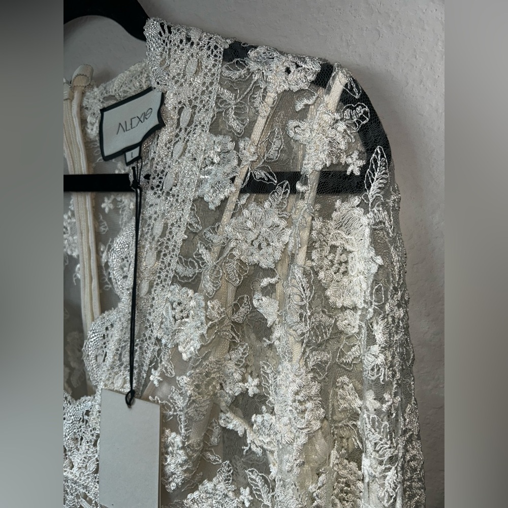 ALEXIS | Preena Lace Mini Dress in Ivory - Picture 5 of 10